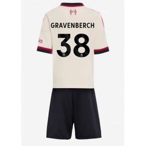 Liverpool Ryan Gravenberch #38 Udebanetrøje Børn 2025-26 Kortærmet (+ Korte bukser)
